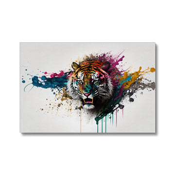 Tiger Landscape 'Paint Splash Collection' Canvas