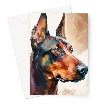 Doberman 'Watercolour Collection' Greeting Card
