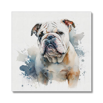 Bulldog 'Watercolour Collection' Canvas