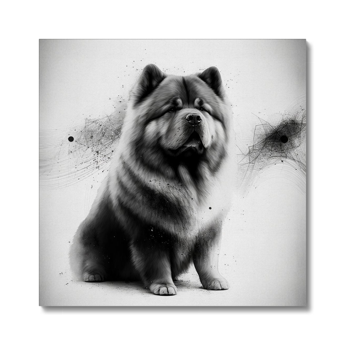 Chow Chow Charcoal Collection Canvas