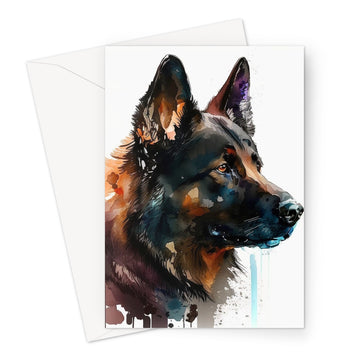 German Shepherd 'Watercolour Collection' Greeting Card
