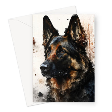 German Shepherd 'Watercolour Collection' Greeting Card