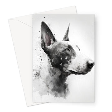 Bull Terrier 'Charcoal Collection' Greeting Card