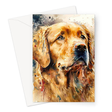 Golden Retriever 'Watercolour Collection' Greeting Card