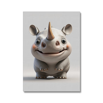 Kids Nursery Rhino 'Super Cute' Canvas