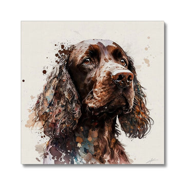 Cocker Spaniel Pet Portrait 'Watercolour Collection' Canvas