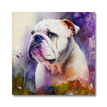 Bulldog 'Watercolour Collection' Canvas