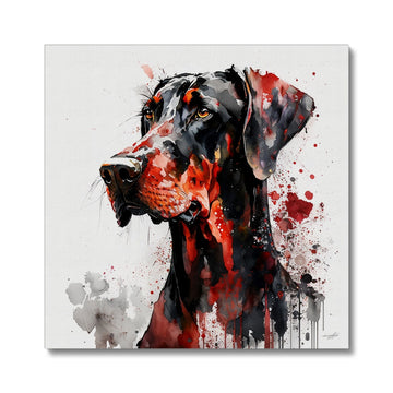 Doberman 'Watercolour Collection' Canvas