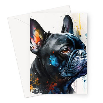 French Bulldog 'Watercolour Collection' Greeting Card