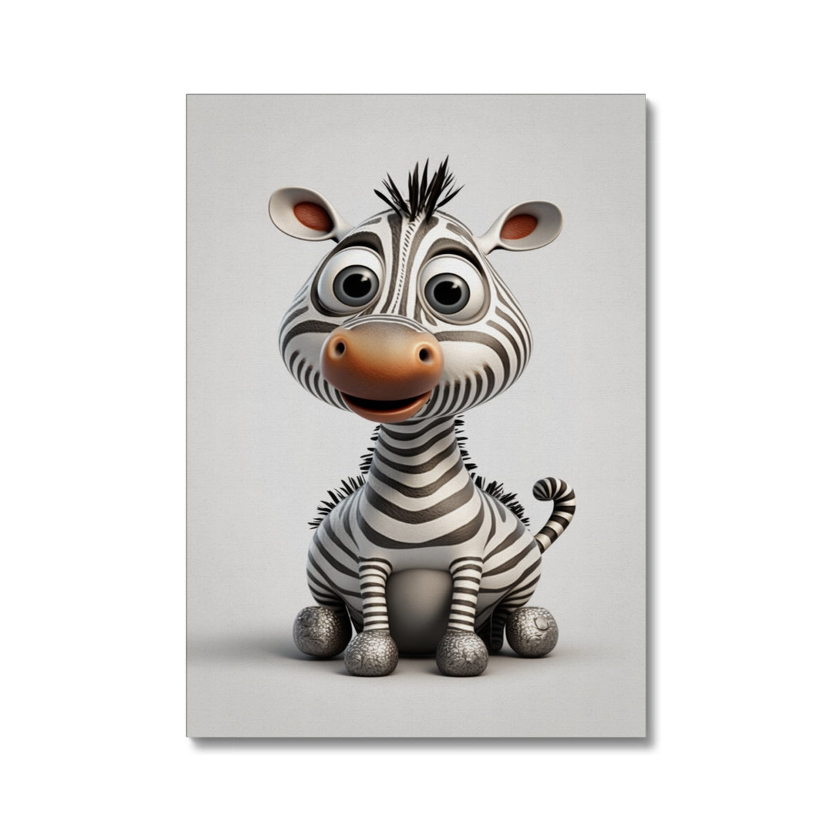 Kids Nursery Zebra 'Super Cute' Canvas