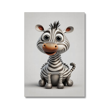 Kids Nursery Zebra 'Super Cute' Canvas