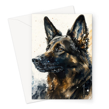 German Shepherd 'Watercolour Collection' Greeting Card