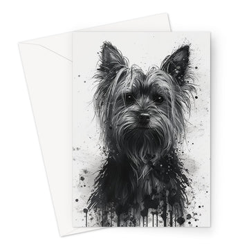 Yorkshire Terrier 'Charcoal Collection' Greeting Card