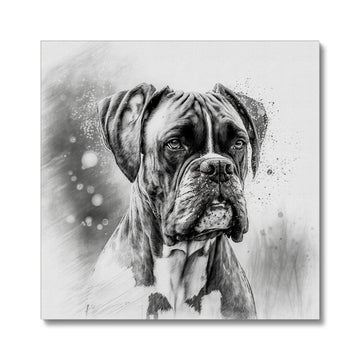 Boxer 'Charcoal Collection' Canvas