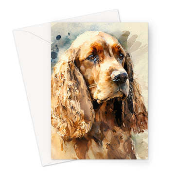 Cocker Spaniel Pet Portrait 'Watercolour Collection' Greeting Card