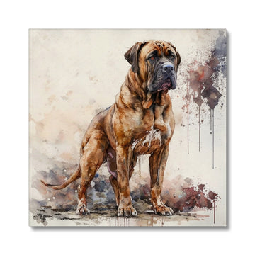 Boerboel Pet Portrait 'Watercolour Collection' Canvas