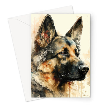 German Shepherd 'Watercolour Collection' Greeting Card