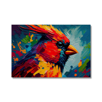 Northern Cardinal 'Abstract Acrylic Collection' Canvas