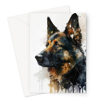 German Shepherd 'Watercolour Collection' Greeting Card