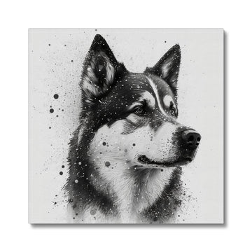 Alaskan Malamute 'Charcoal Collection' Canvas