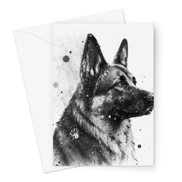 German Shepherd 'Charcoal Collection' Greeting Card