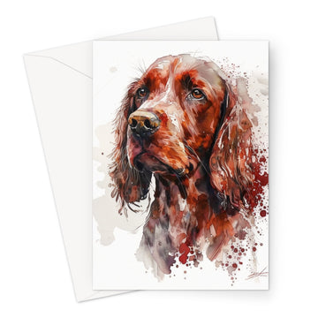 Red Setter 'Watercolour Collection' Greeting Card