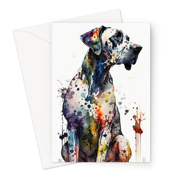 Great Dane 'Watercolour Collection' Greeting Card