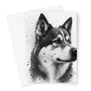 Alaskan Malamute 'Charcoal Collection' Greeting Card