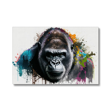 Gorilla Landscape 'Paint Splash Collection' Canvas