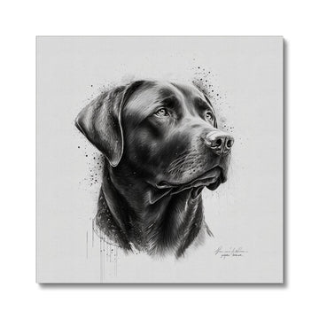 Labrador 'Charcoal Collection' Canvas