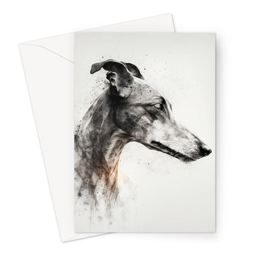 Greyhound 'Charcoal Collection' Greeting Card