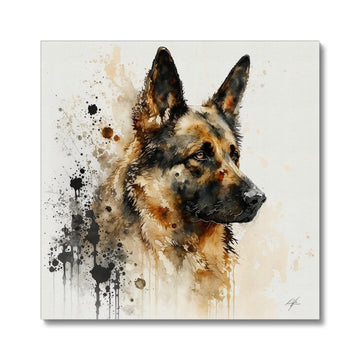 German Shepherd 'Watercolour Collection' Canvas