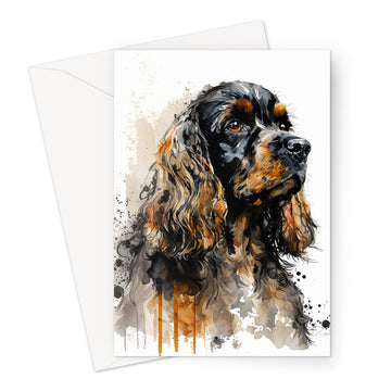 Cocker Spaniel Pet Portrait 'Watercolour Collection' Greeting Card