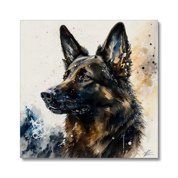 German Shepherd 'Watercolour Collection' Canvas