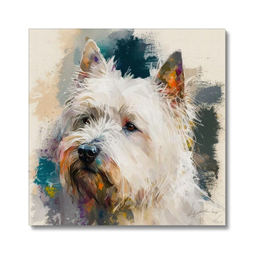 West Highland Terrier 'Watercolour Collection' Canvas