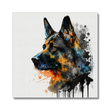 German Shepherd 'Watercolour Collection' Canvas