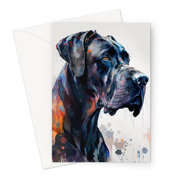 Great Dane 'Watercolour Collection' Greeting Card