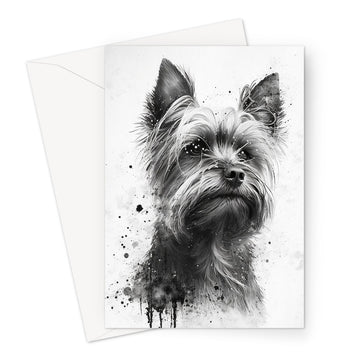 Yorkshire Terrier 'Charcoal Collection' Greeting Card