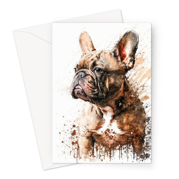 French Bulldog 'Watercolour Collection' Greeting Card