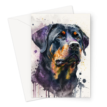 Rottweiler 'Watercolour Collection' Greeting Card