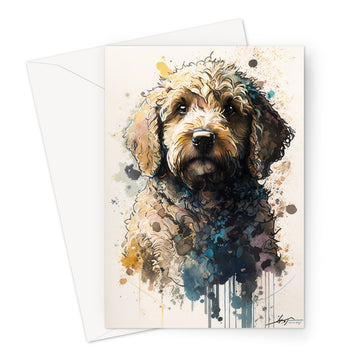 Golden Doodle 'Watercolour Collection' Greeting Card