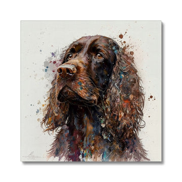 Cocker Spaniel Pet Portrait 'Watercolour Collection' Canvas