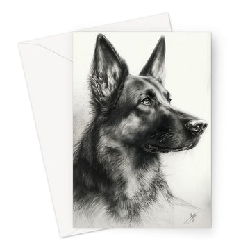 German Shepherd 'Charcoal Collection' Greeting Card