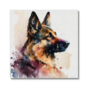 German Shepherd 'Watercolour Collection' Canvas