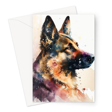 German Shepherd 'Watercolour Collection' Greeting Card