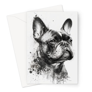 French Bulldog 'Charcoal Collection' Greeting Card