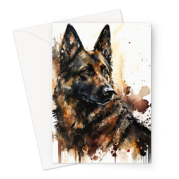 German Shepherd 'Watercolour Collection' Greeting Card