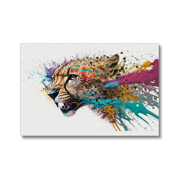 Cheetah Landscape 'Paint Splash Collection' Canvas