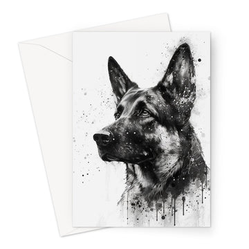 German Shepherd 'Charcoal Collection' Greeting Card