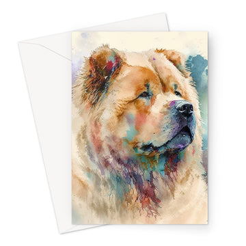 Chow Chow Pet Portrait 'Watercolour Collection' Greeting Card